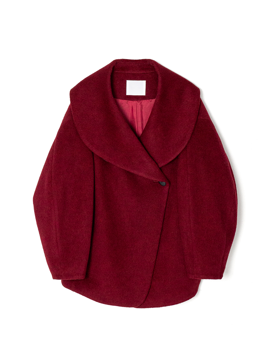 Mame Kurogouchi 2020FW ショートウールコート Wool Arupaka Shawl Collar Short Cort - black - Mame Kurogouchi