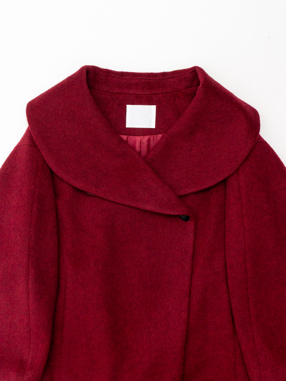 Wool Arupaka Shawl Collar Short Coat-ウールアルパカショール