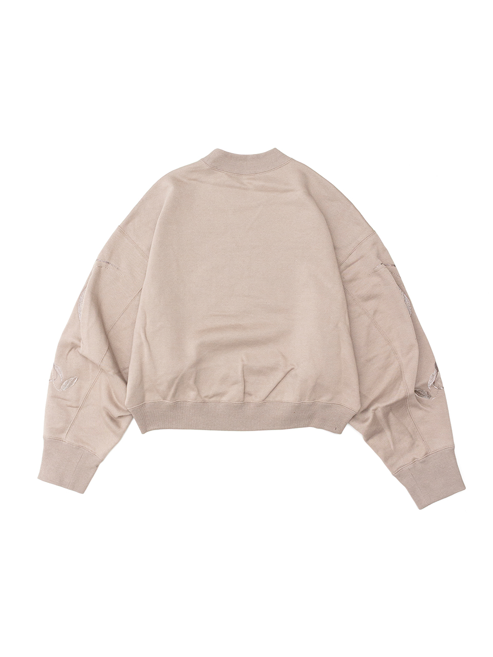 Floral Motif Embroidered Sweatshirts-フローラルモチーフエン