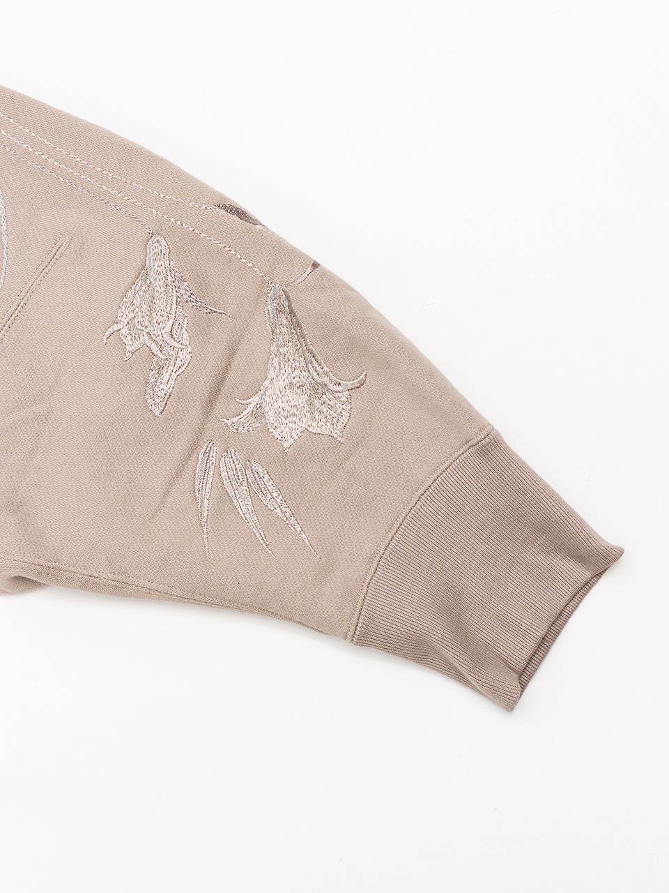 Floral Motif Embroidered Sweatshirts-フローラルモチーフエン