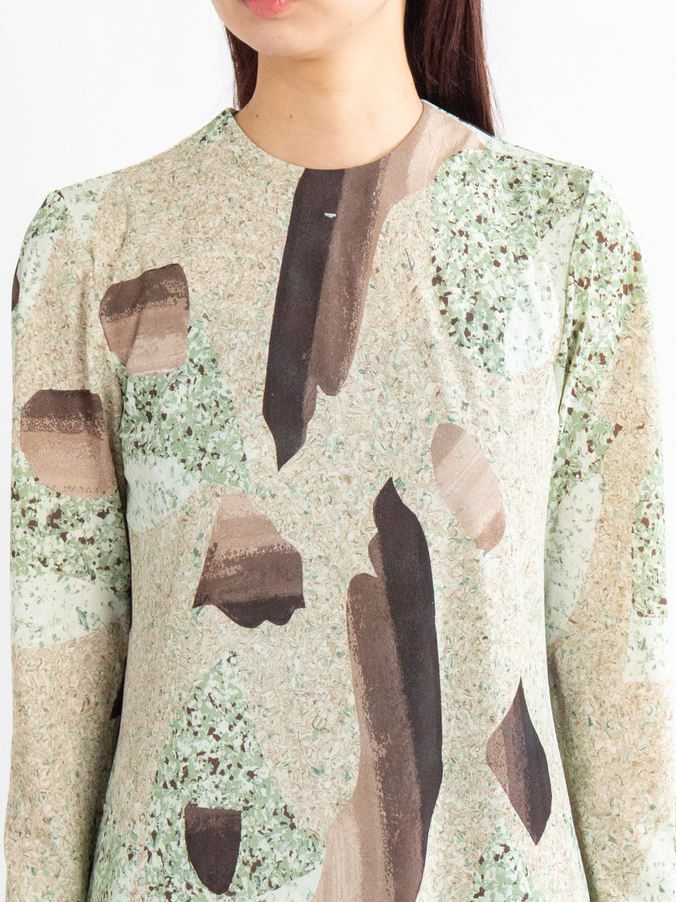 Marble Print Jersey Dress-マーブルプリントジャージードレス-Mame