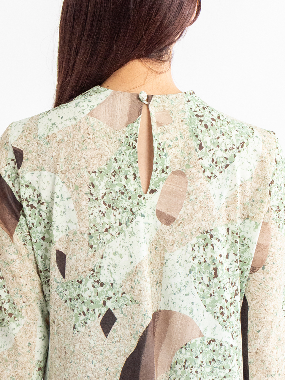 Marble Print Jersey Dress-マーブルプリントジャージードレス-Mame