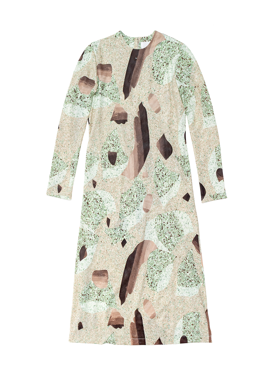 マメクロゴウチ　2023AW　マーブルプリントジャージードレス　ワンピース　2 マメクロゴウチ 2023AW マーブルプリントジャージードレス