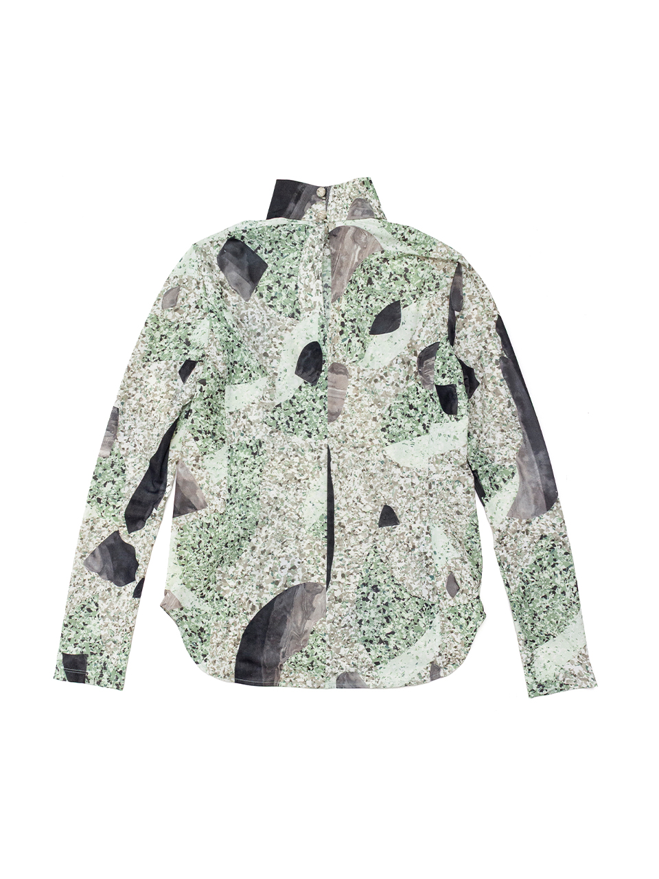 Marble Print Jersey High Neck Top-マーブルプリントジャージー