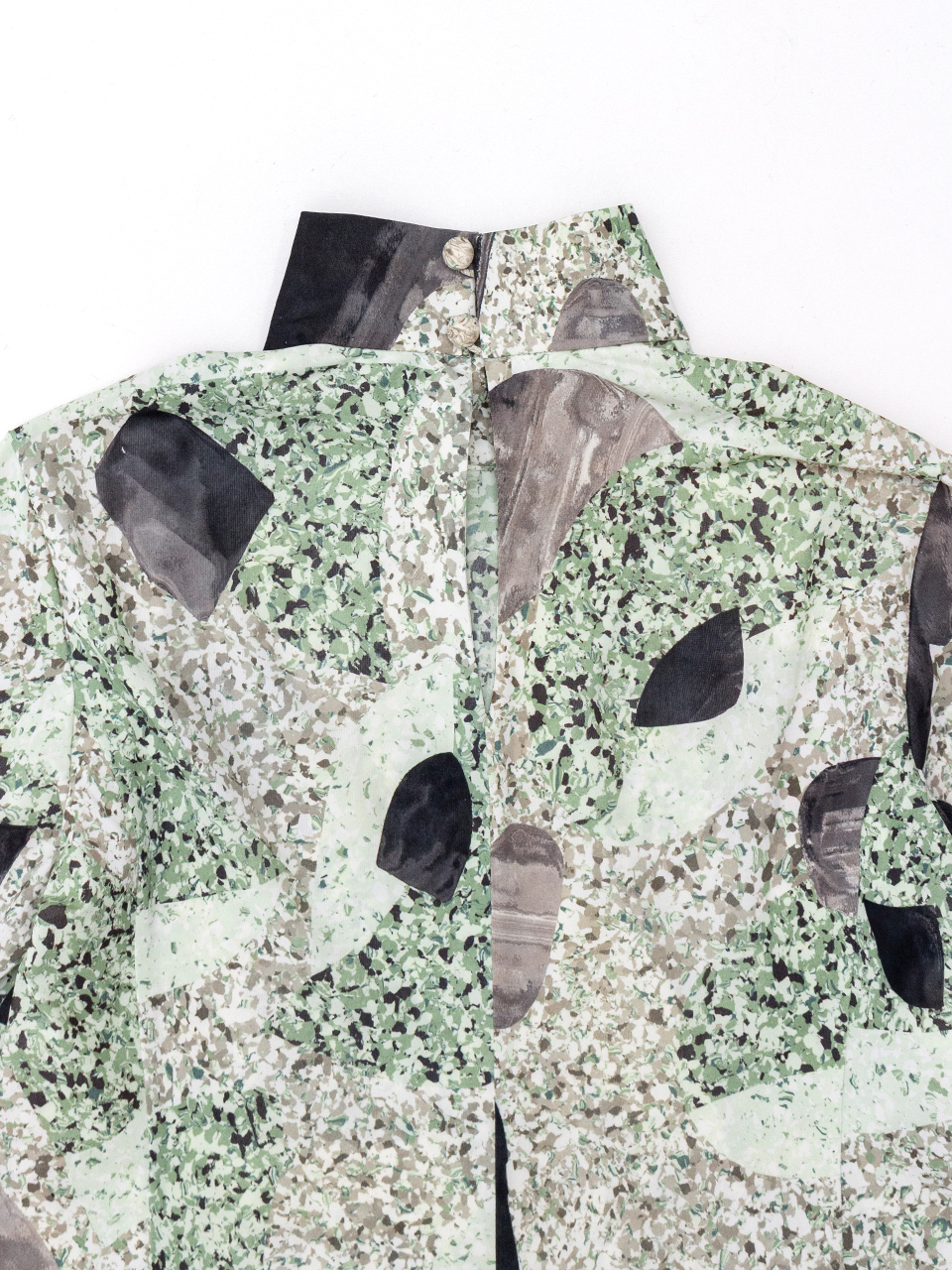 Marble Print Jersey High Neck Top-マーブルプリントジャージー