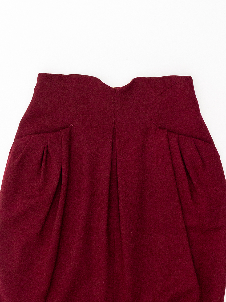 Wool Georgette High Waisted Skirt-ウールジョーゼットハイウェイ