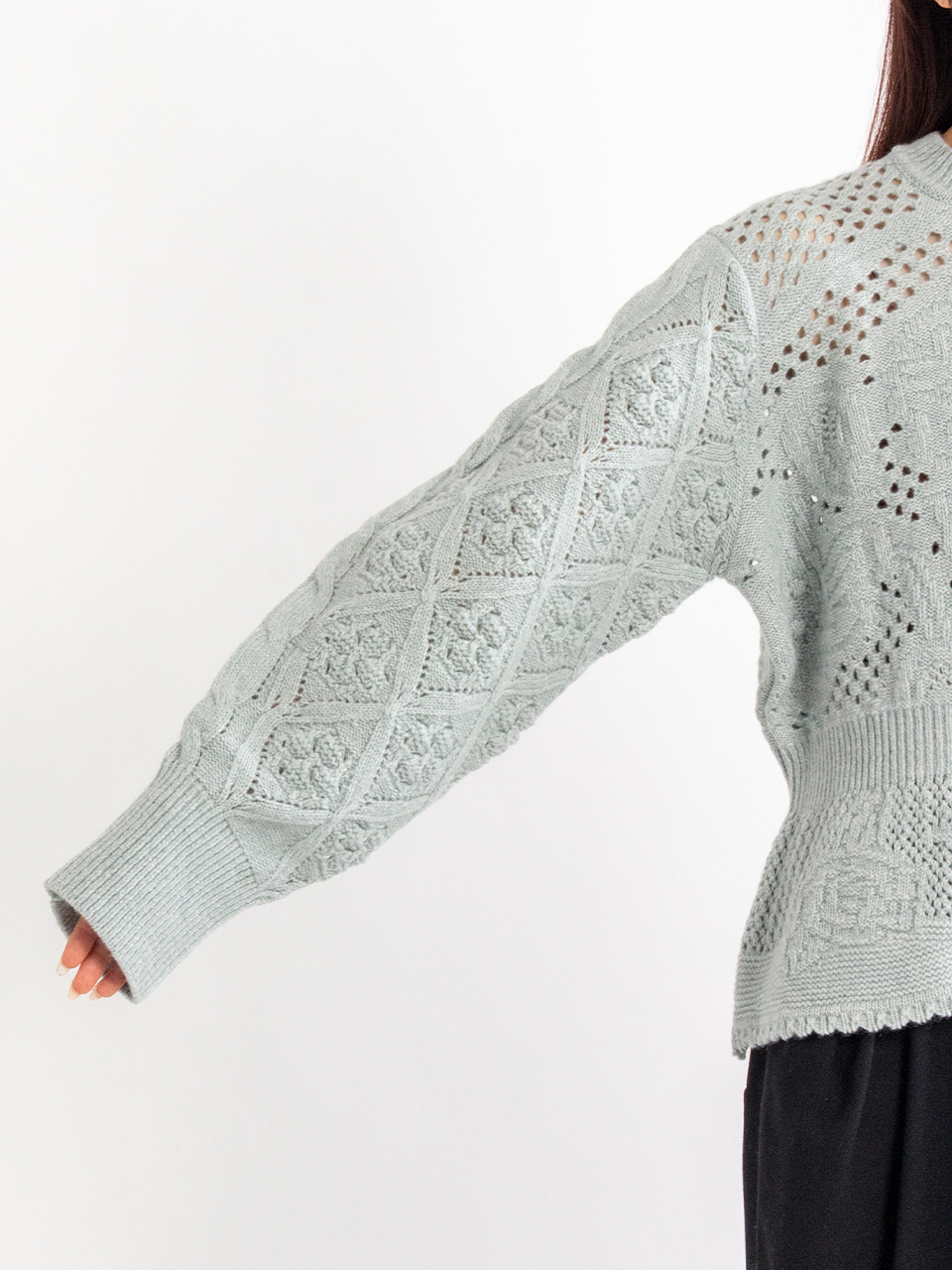 【新品・未使用】マメクロゴウチ　マルチパターンローゲージニットトップ 新品・未使用】マメクロゴウチ マルチパターンローゲージニット