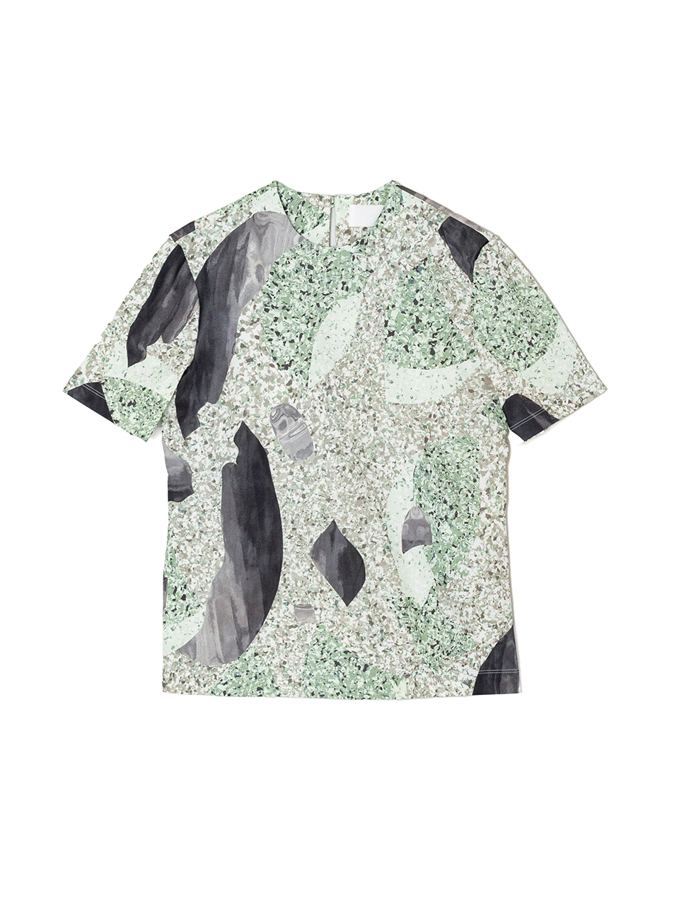 マロッちぇページ Marble Print Jersey Short Sleeve Top-マーブルプリント