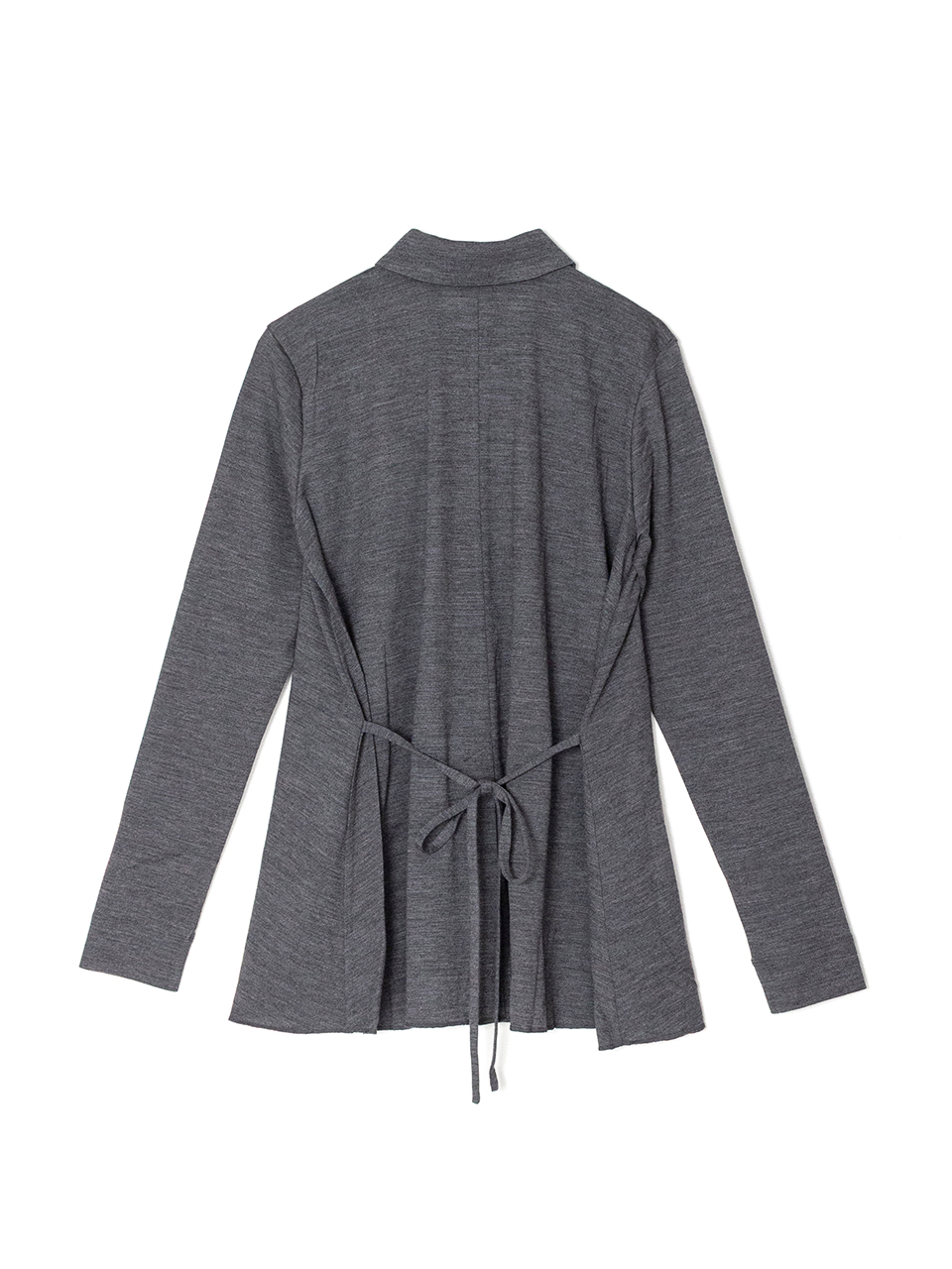 Wool jersey drape shirt-ウールジャージードレープシャツ-PHEENY