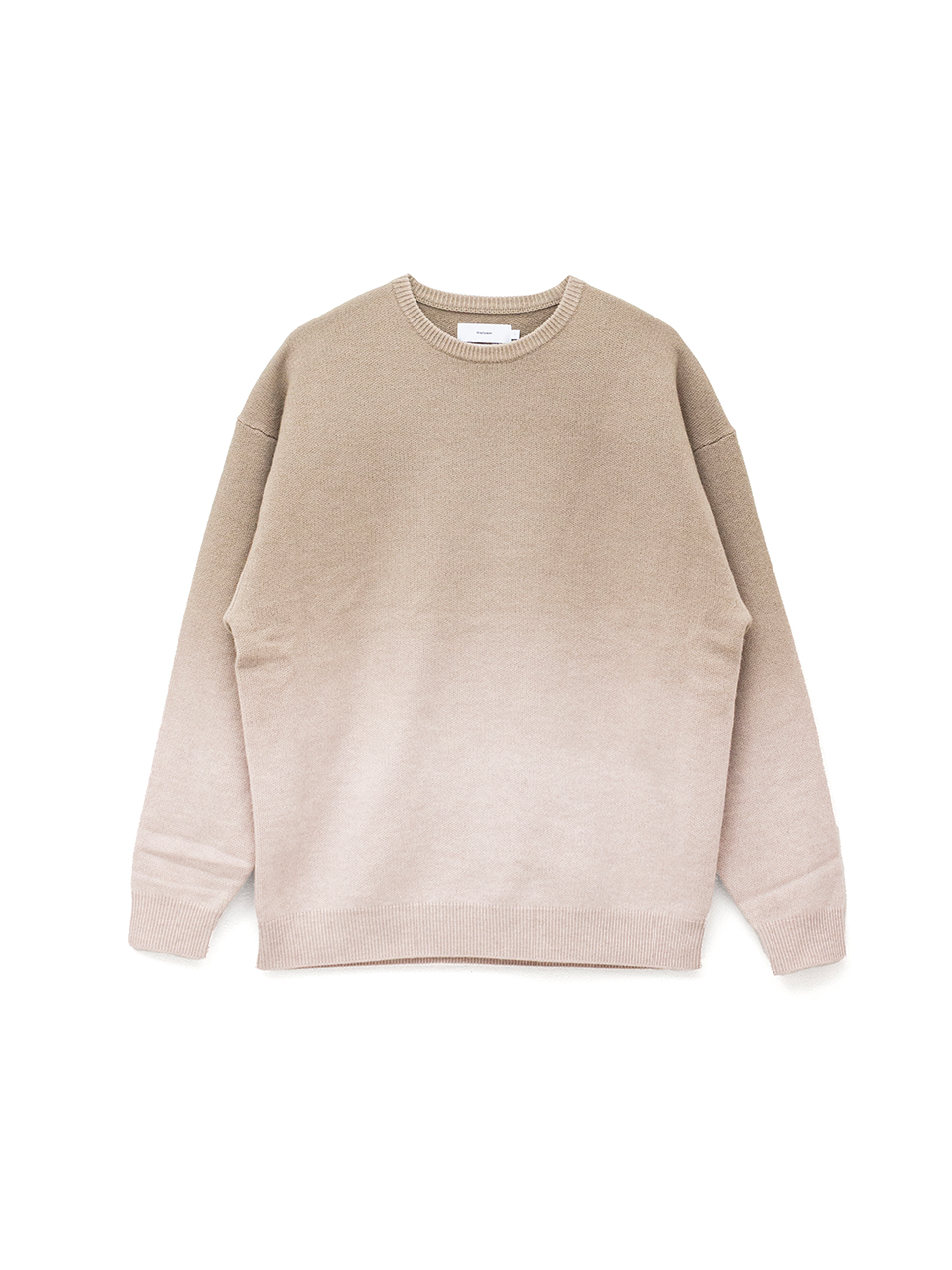 Gradient Dyed Wool Crew Neck Knit-グラディエントダイドウールクルー