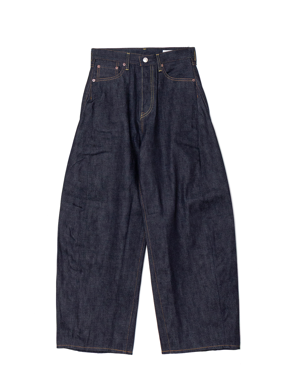 今季完売HYKE BARREL LEG JEANS バレルレッグデニム DENIM BARREL LEG JEANS デニムバレルレッグジーンズ-HYKE