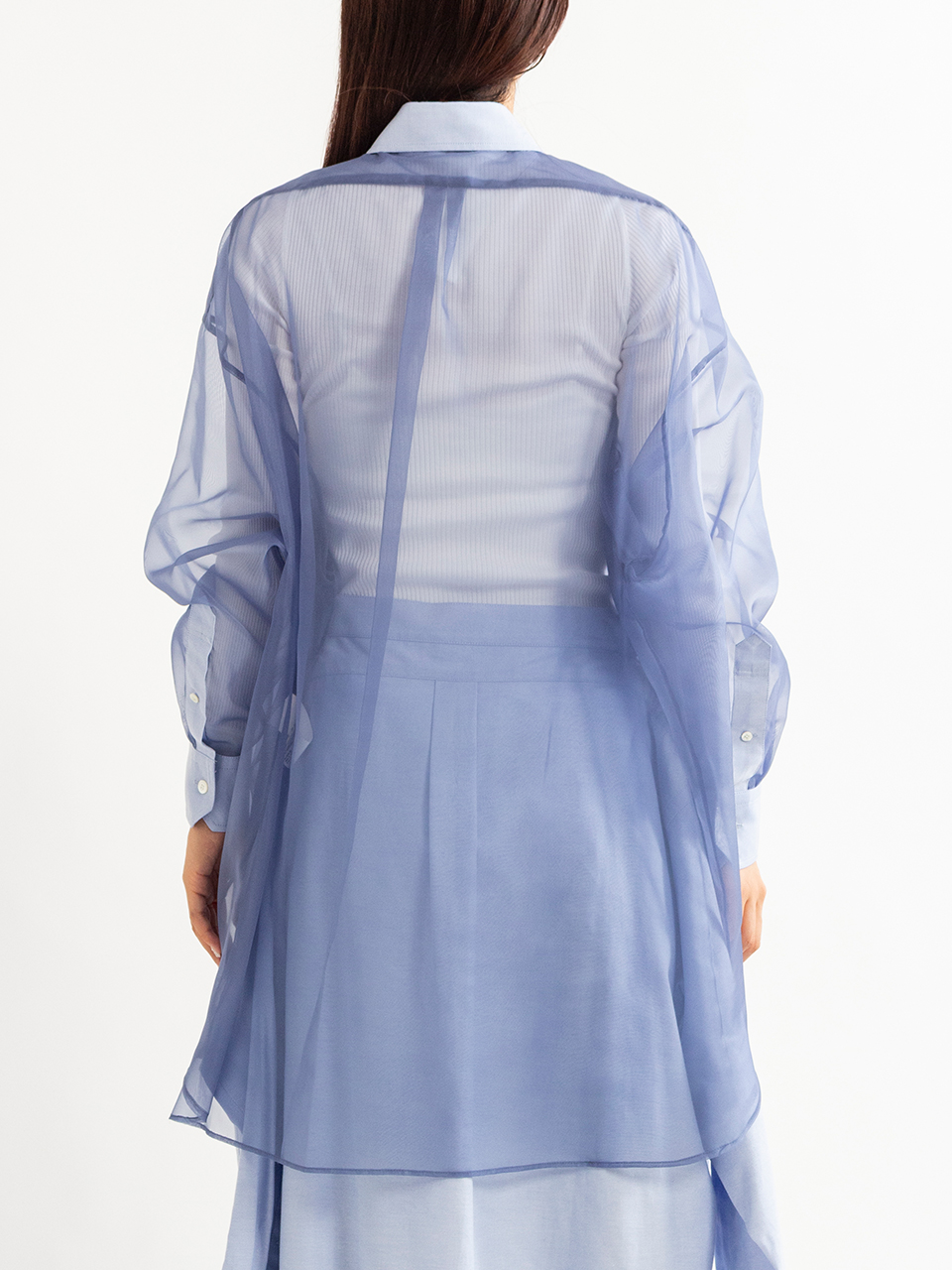 HYKE シアーシャツ OXFORD SHIRT WITH SHEER DETAILING オックスフォードシャツ