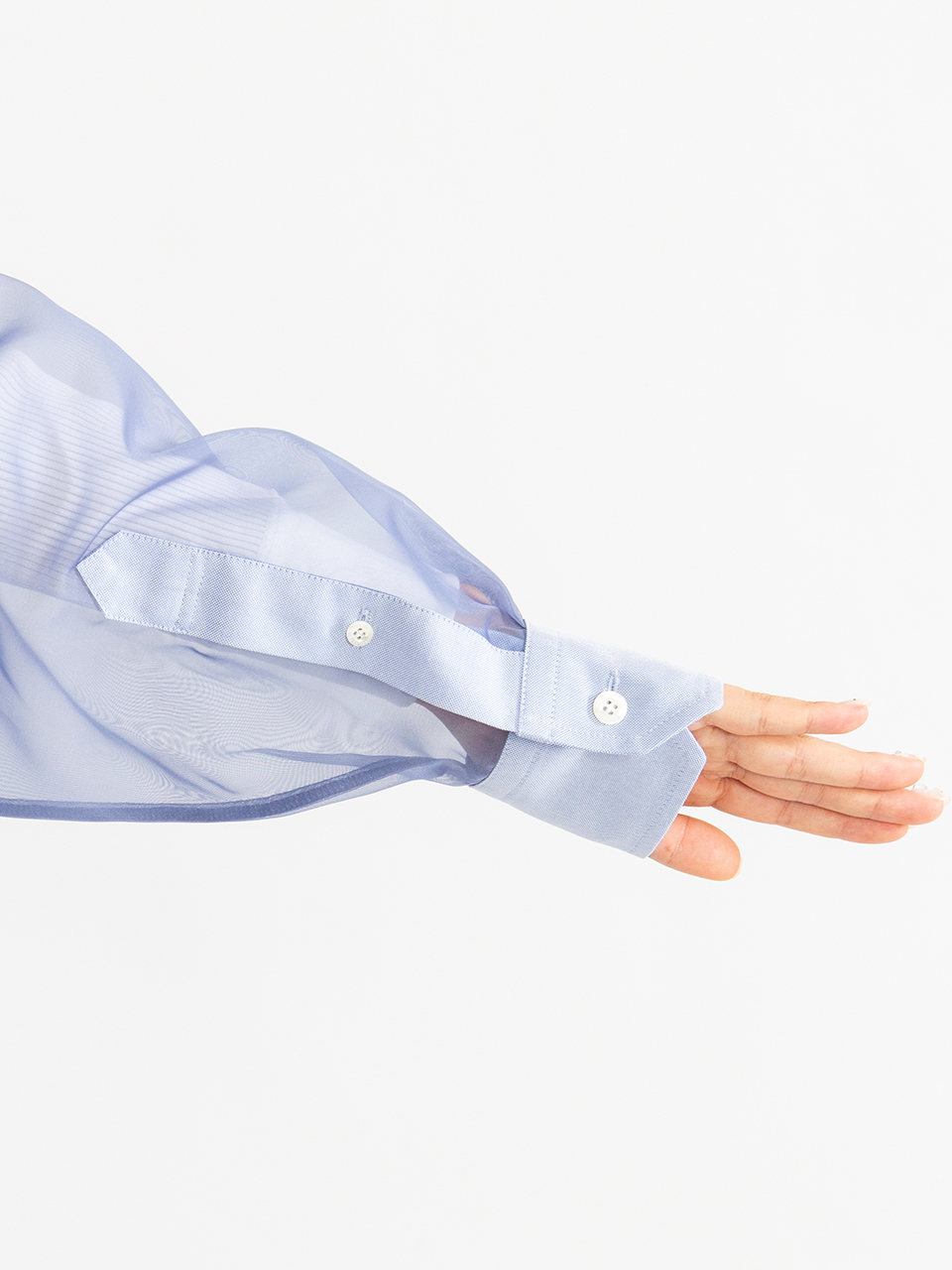 OXFORD SHIRT WITH SHEER DETAILING オックスフォードシャツ