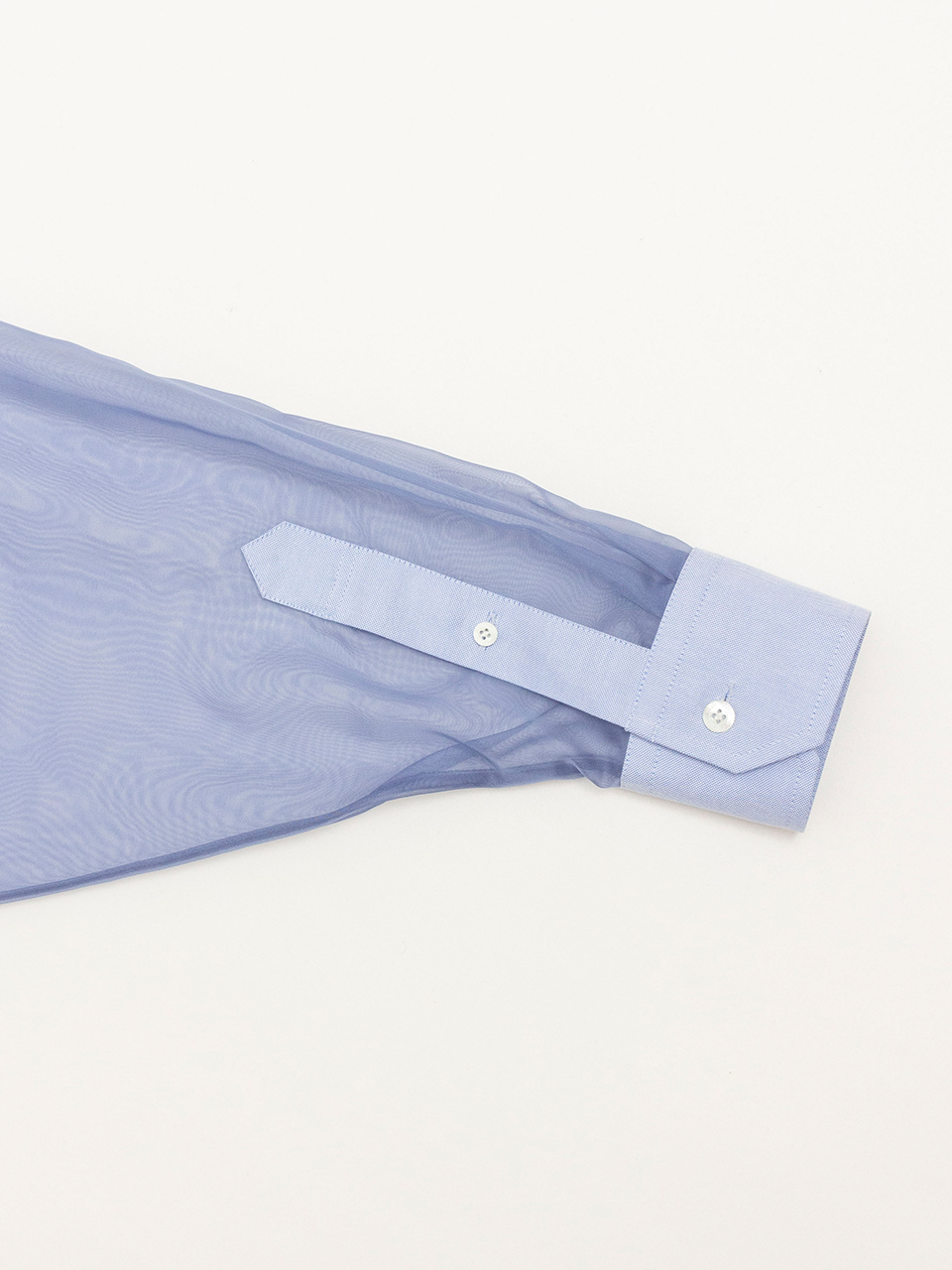 OXFORD SHIRT WITH SHEER DETAILING オックスフォードシャツ