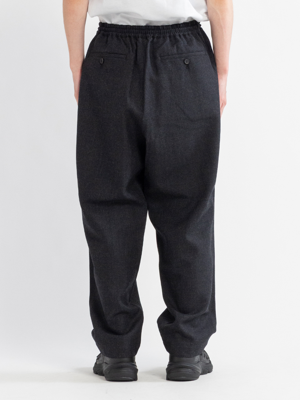 Wool Houndstooth Easy Pants-ウールハウンドトゥースイージーパンツ