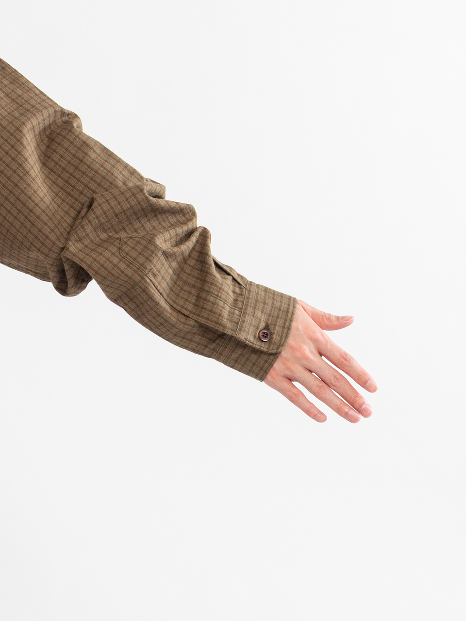 Cotton flannel check docking shirt-コットンフランネル