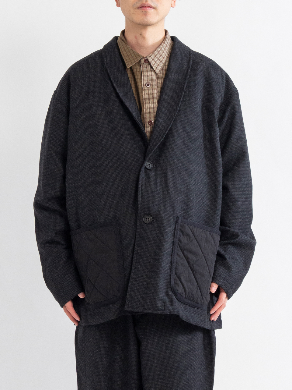 Wool Houndstooth Jacket-ウールハウンドトゥースジャケット-COMME des
