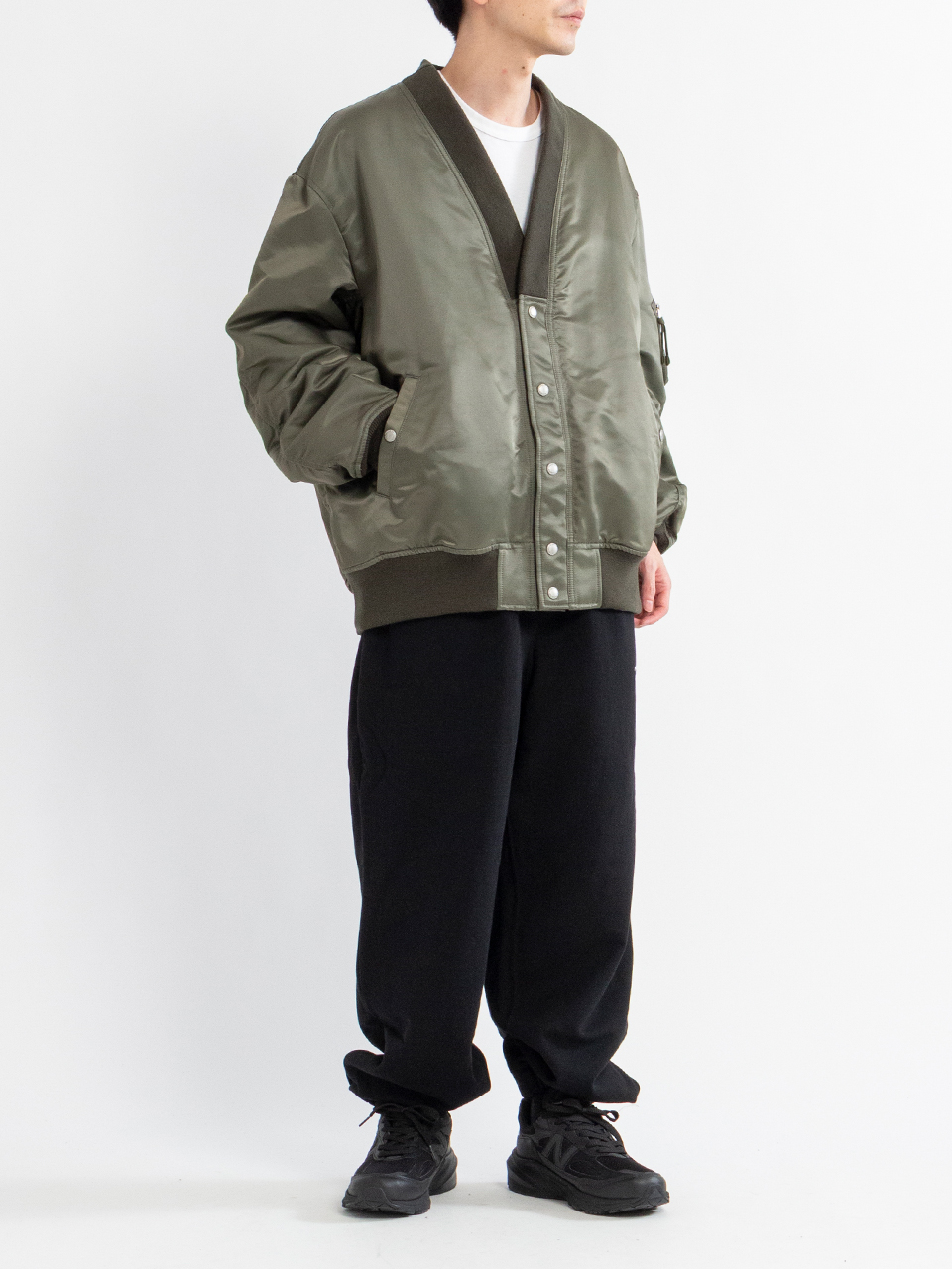 Cotton Nylon Double Twill Cardigan-コットンナイロンダブルツイル