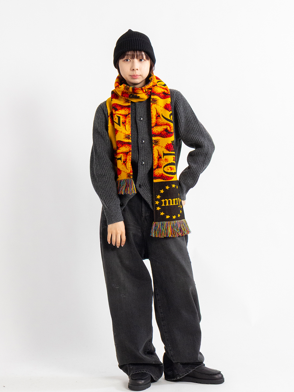 Yellow to 10 scarf-イエロー10スカーフ-MONTMARTRE NEW YORK