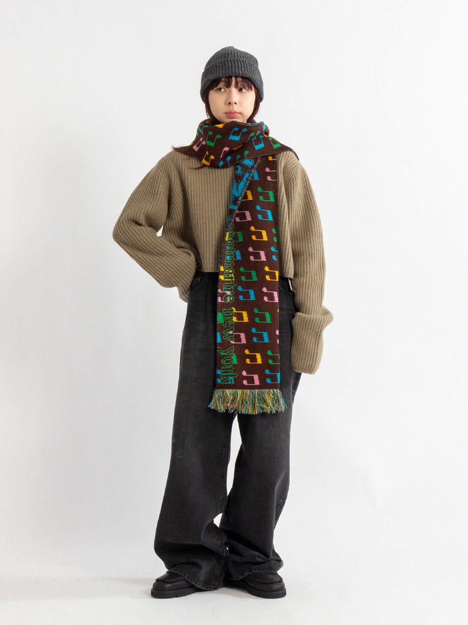 Blue to 10 scarf-ブルー10スカーフ-MONTMARTRE NEW YORK