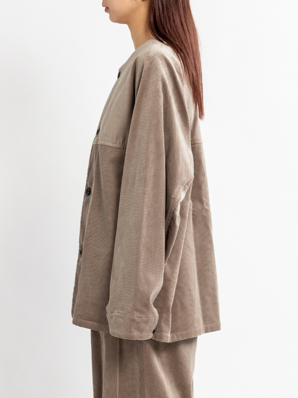Suvin Corduroy Collarless Jacket-スヴィンコーデュロイカラーレス