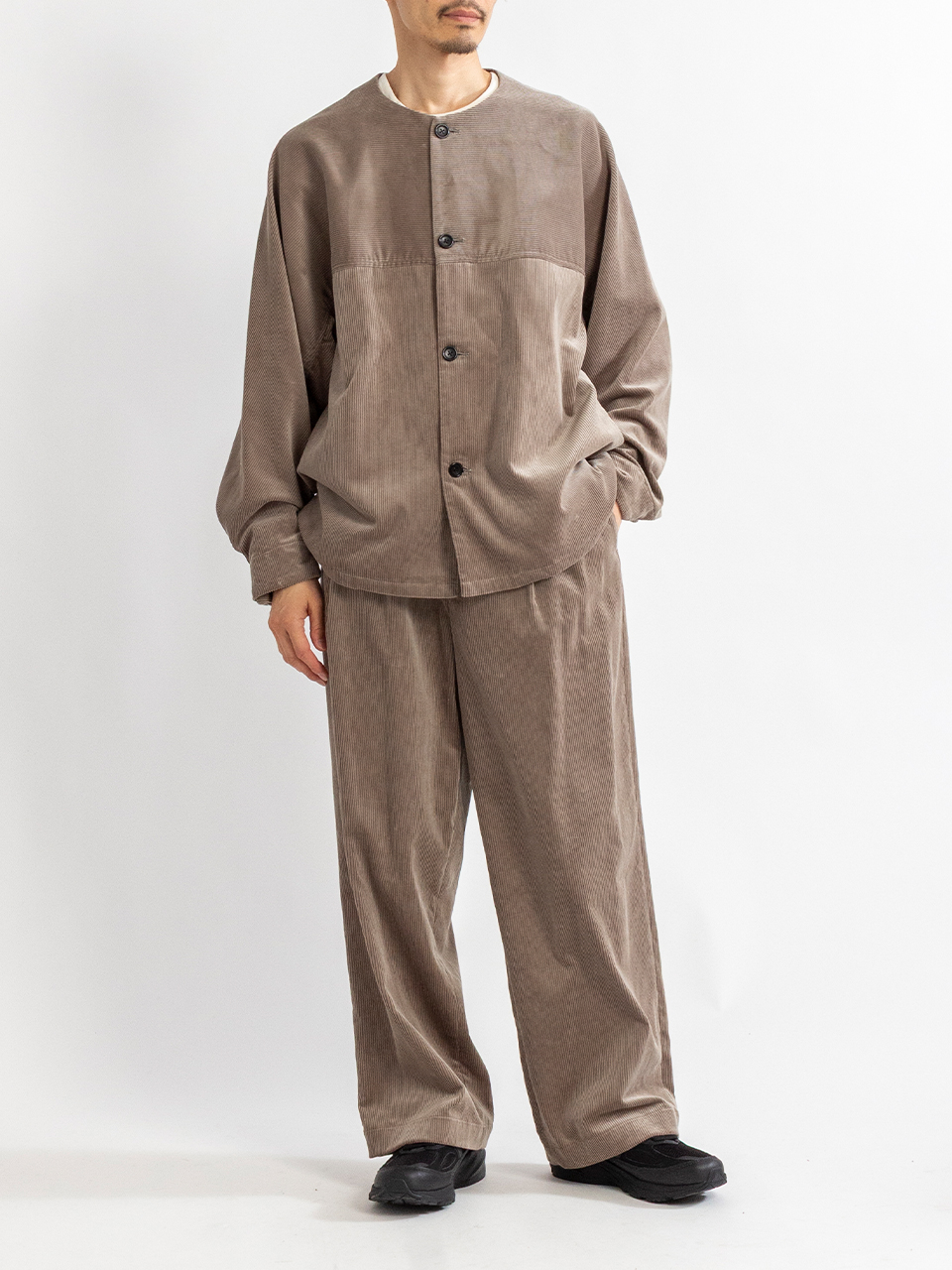 Suvin Corduroy Collarless Jacket-スヴィンコーデュロイカラーレス