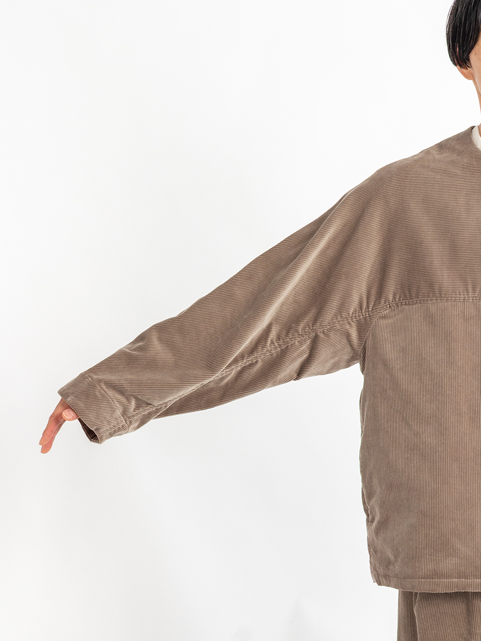 Suvin Corduroy Collarless Jacket-スヴィンコーデュロイカラーレス