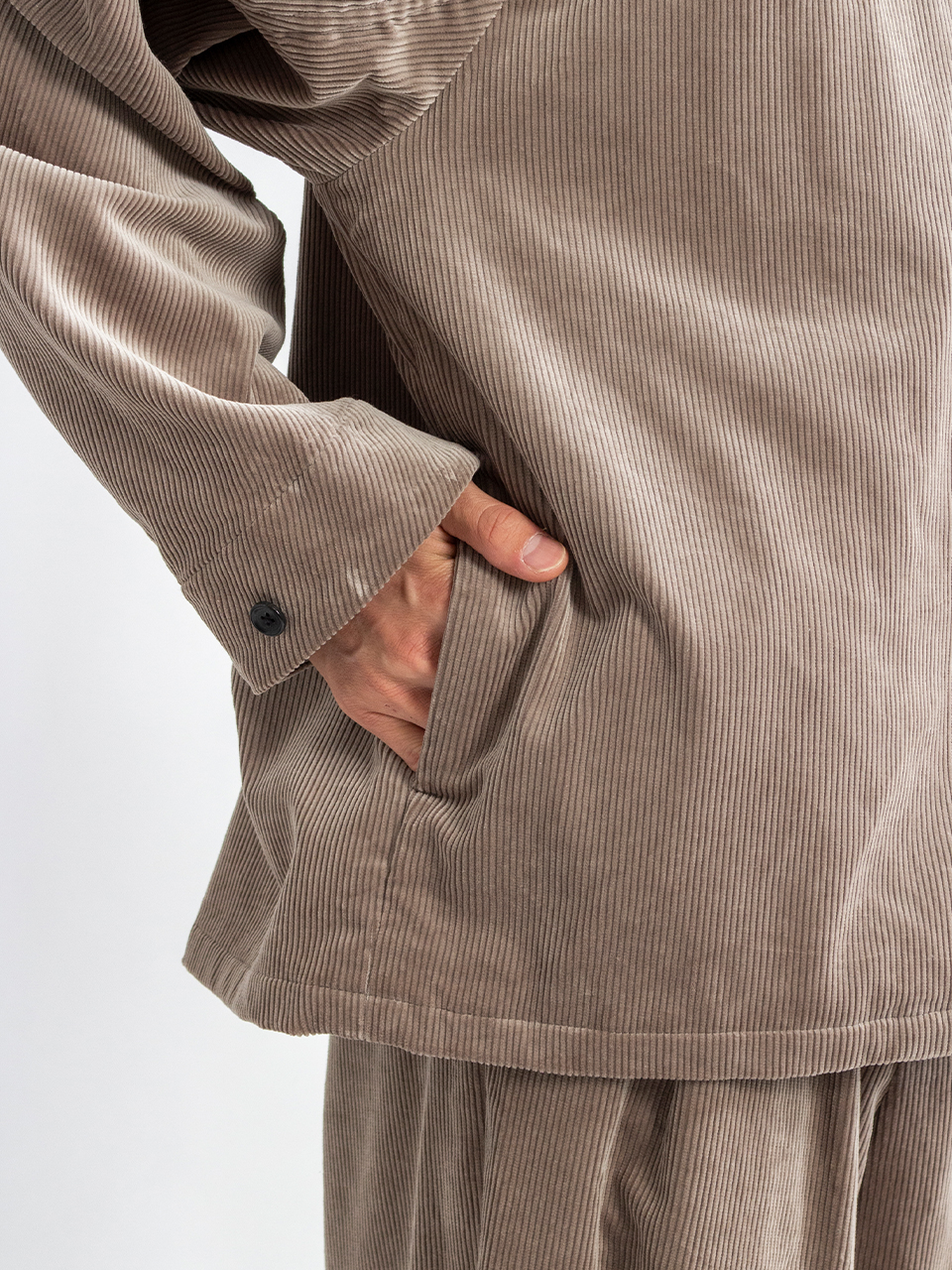 Suvin Corduroy Collarless Jacket-スヴィンコーデュロイカラーレス