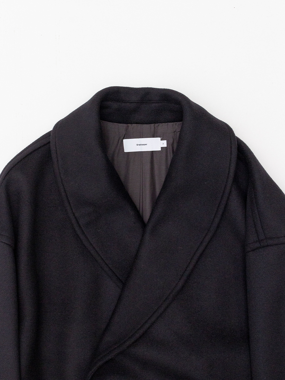 Light Melton Shawl Collar Coat-ライトメルトンショールカラーコート