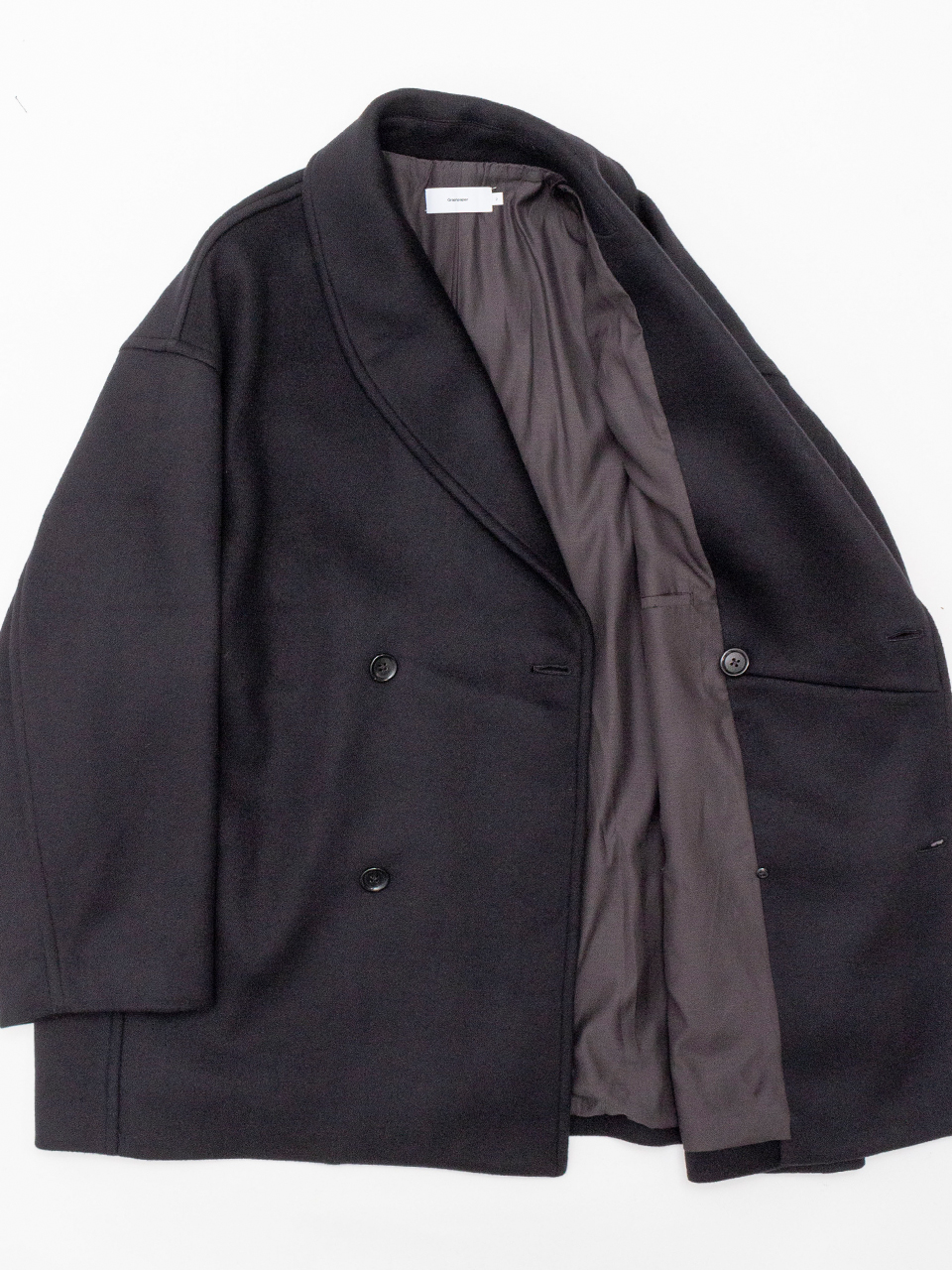 Light Melton Shawl Collar Coat-ライトメルトンショールカラー