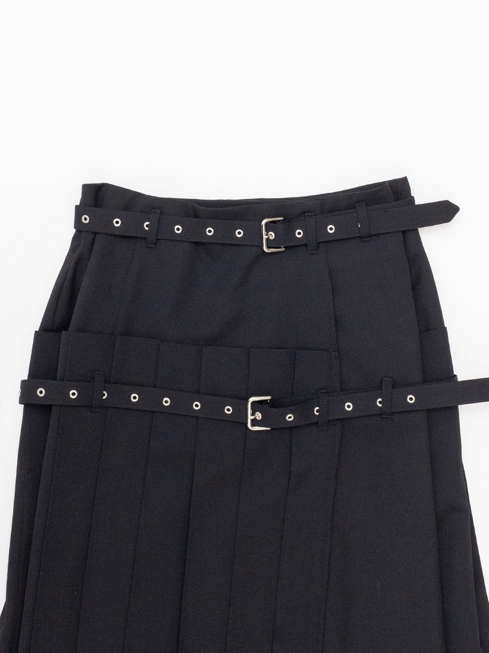 PLEARED WRAP MIDI SKIRT-プリーツラップミディスカート-FETICO