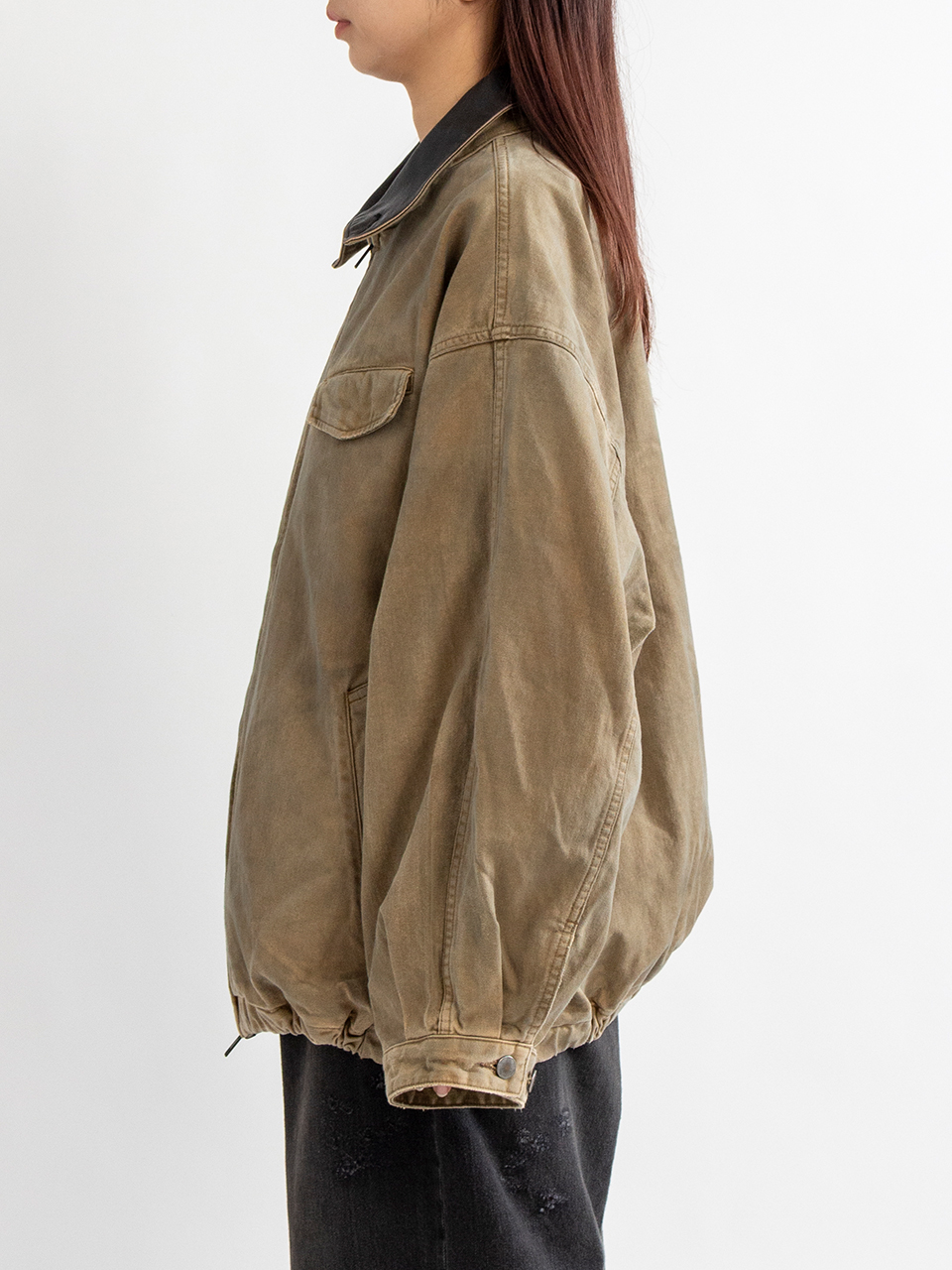 SULFUR DYED WHIP CORD VINTAGE ZIP JACKET-サルファーダイドホイップ