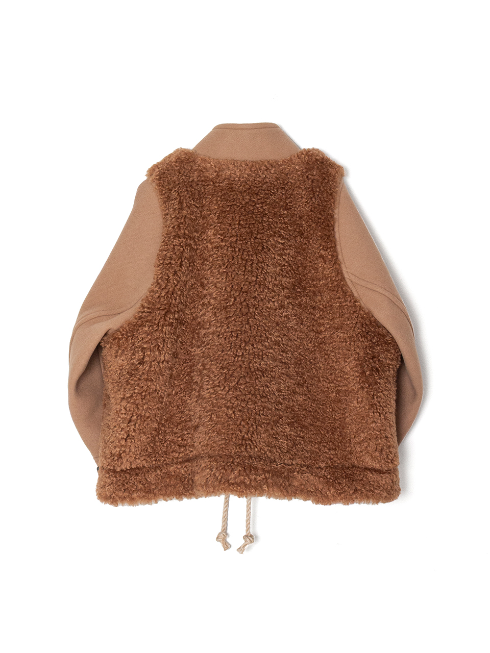 DOUBLE FACE FAUX SHEARLING DUFFEL JACKET-ダブルフェイスファー