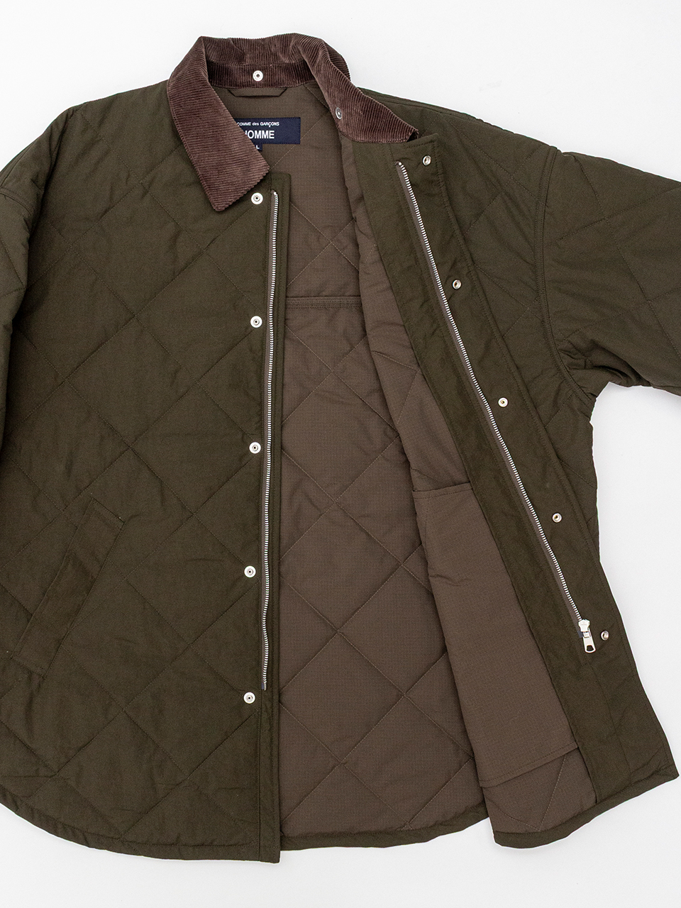 Nylon tussah quilt blouson-ナイロンタッサーキルトブルゾン-COMME