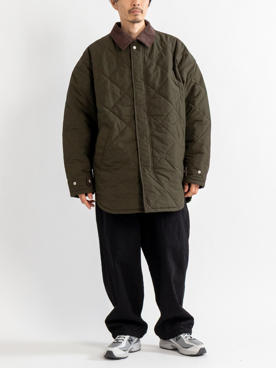 Nylon tussah quilt blouson-ナイロンタッサーキルトブルゾン-COMME