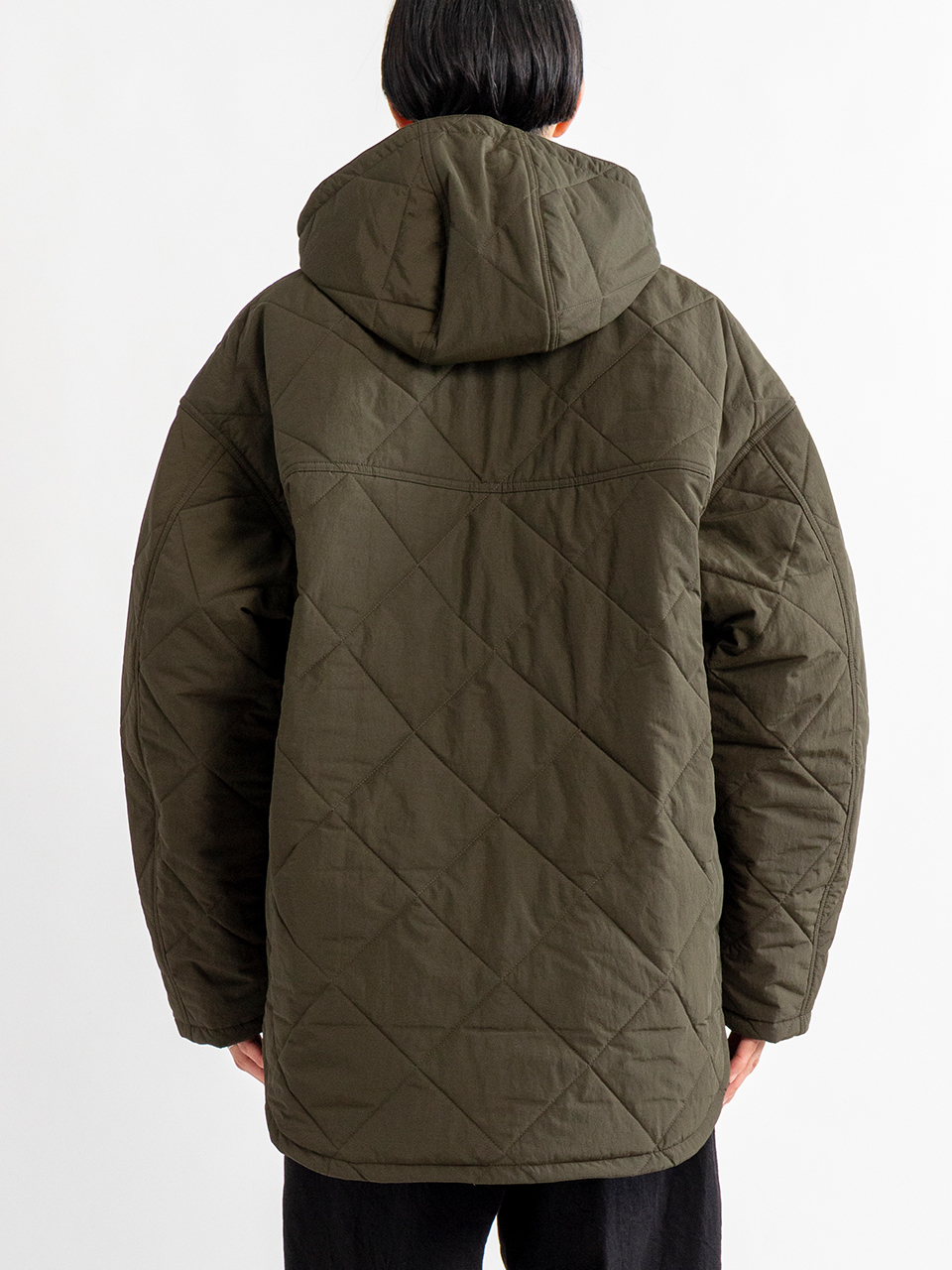 Nylon tussah quilt blouson-ナイロンタッサーキルトブルゾン-COMME