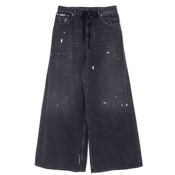 Velvet border wide pants-ベルベットボーダーワイドパンツ-PHEENY