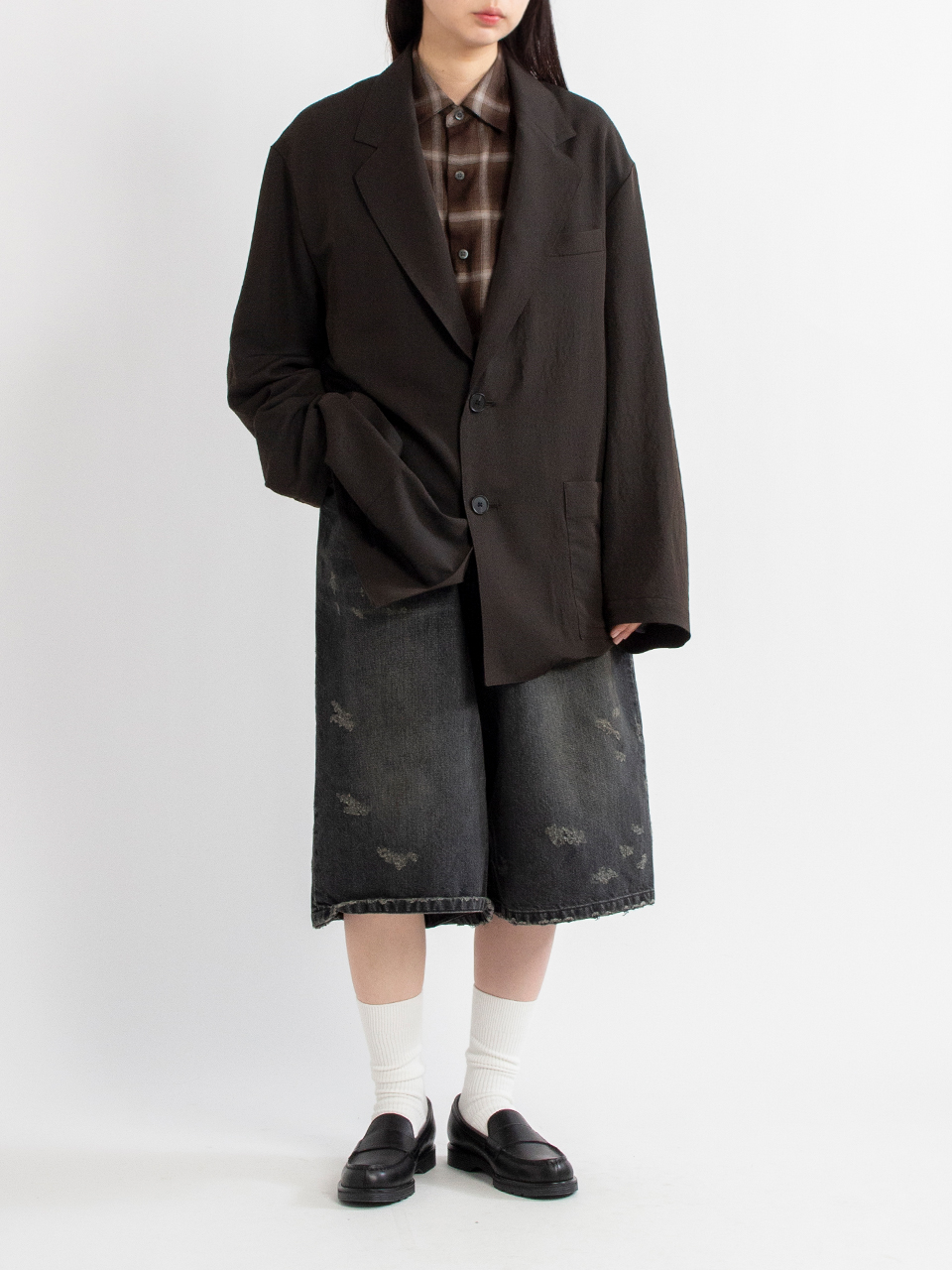 WOOL SILK SINGLE BREASTED JACKET-ウールシルクシングルブレステッド