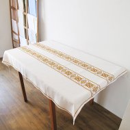 大判刺繍のテーブルクロス /106×162/北欧ヴィンテージファブリック