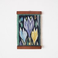 フレミッシュ織り チューリップの壁掛け タペストリー /11.7×18.5