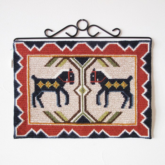 TVISTSOM / ツヴィスト刺繍 タペストリー 壁掛け 馬/35×30.5 - 北欧