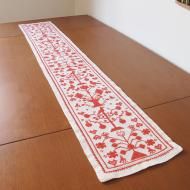 <img class='new_mark_img1' src='https://img.shop-pro.jp/img/new/icons12.gif' style='border:none;display:inline;margin:0px;padding:0px;width:auto;' />クリスマス刺繍のテーブルランナー /118.4×20.4【クリックポストOK】北欧ヴィンテージファブリック