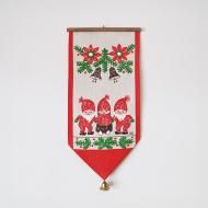 <img class='new_mark_img1' src='https://img.shop-pro.jp/img/new/icons12.gif' style='border:none;display:inline;margin:0px;padding:0px;width:auto;' />クリスマスのプリントタペストリー /25x54/ 北欧ヴィンテージファブリック