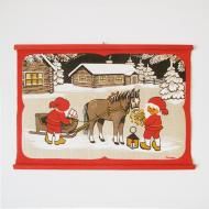 <img class='new_mark_img1' src='https://img.shop-pro.jp/img/new/icons12.gif' style='border:none;display:inline;margin:0px;padding:0px;width:auto;' />クリスマスのプリントタペストリー /51x35/ 北欧ヴィンテージテキスタイル