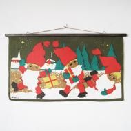 <img class='new_mark_img1' src='https://img.shop-pro.jp/img/new/icons12.gif' style='border:none;display:inline;margin:0px;padding:0px;width:auto;' />クリスマスのプリントタペストリー /60x35/ 北欧ヴィンテージテキスタイル