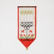 <img class='new_mark_img1' src='https://img.shop-pro.jp/img/new/icons12.gif' style='border:none;display:inline;margin:0px;padding:0px;width:auto;' />クリスマスのプリントタペストリー /25x57/ 北欧ヴィンテージテキスタイル