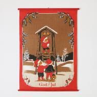 <img class='new_mark_img1' src='https://img.shop-pro.jp/img/new/icons12.gif' style='border:none;display:inline;margin:0px;padding:0px;width:auto;' />クリスマスのプリントタペストリー /51x70/ 北欧ヴィンテージテキスタイル