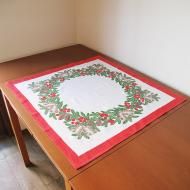 <img class='new_mark_img1' src='https://img.shop-pro.jp/img/new/icons12.gif' style='border:none;display:inline;margin:0px;padding:0px;width:auto;' />クリスマスのテーブルクロス /74×71.5【クリックポストOK】北欧ヴィンテージテキスタイル
