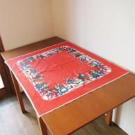 <img class='new_mark_img1' src='https://img.shop-pro.jp/img/new/icons12.gif' style='border:none;display:inline;margin:0px;padding:0px;width:auto;' />クリスマスのテーブルクロス /93×83【クリックポストOK】北欧ヴィンテージテキスタイル