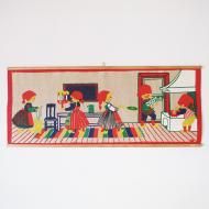 <img class='new_mark_img1' src='https://img.shop-pro.jp/img/new/icons12.gif' style='border:none;display:inline;margin:0px;padding:0px;width:auto;' />クリスマスのプリントタペストリー /71.2x28.7/ 北欧ヴィンテージテキスタイル